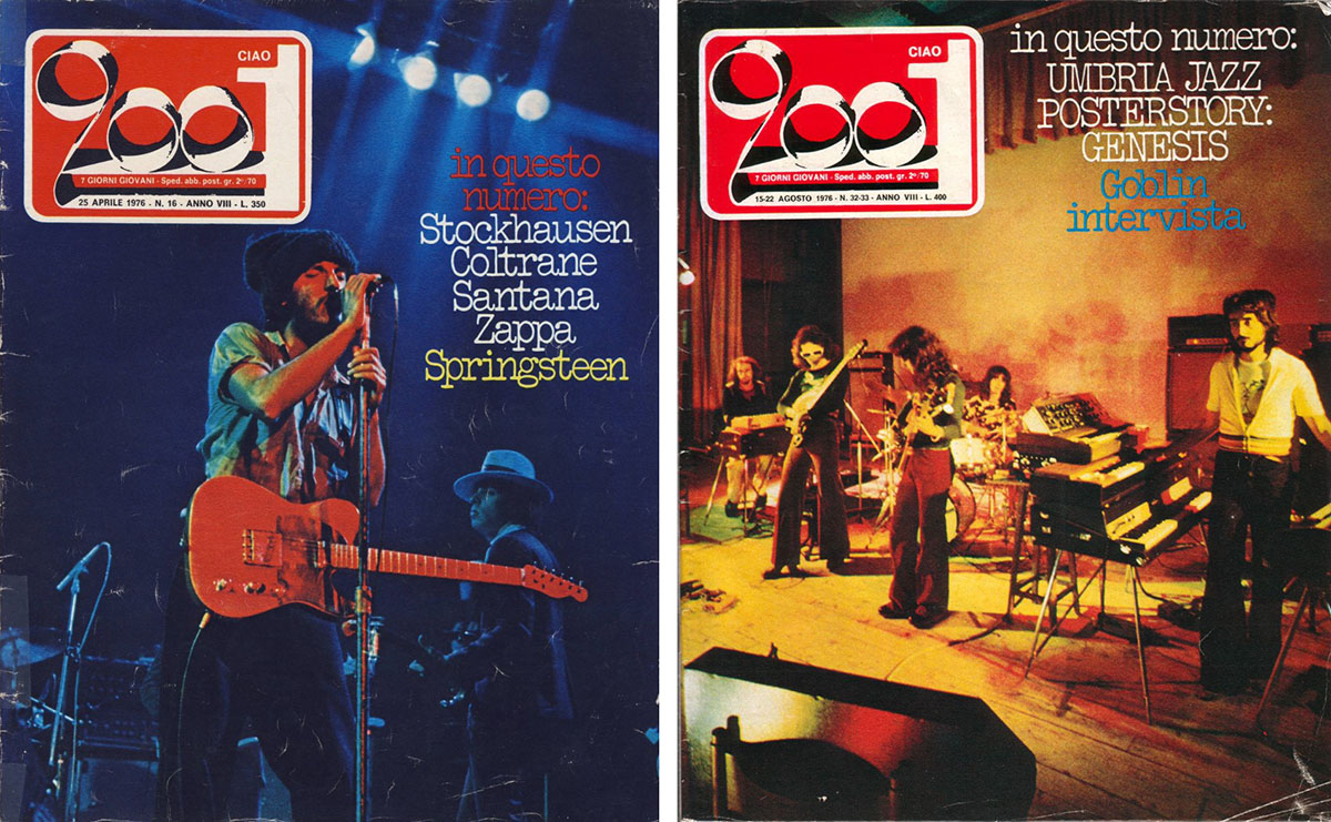 Due copertine di "Ciao 2001" del 1976, una rivista che era una vera bibbia per gli appassionati di musica dell'epoca.